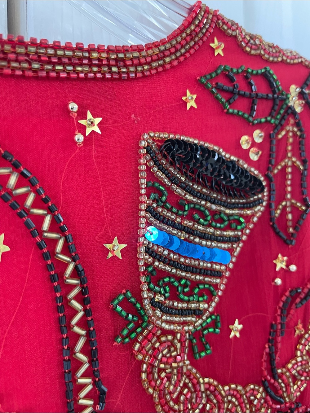 Vintage Scala 100% Silk Beaded Sequin Christmas Holiday Evening Jacket Size S - Picture 9 of 17